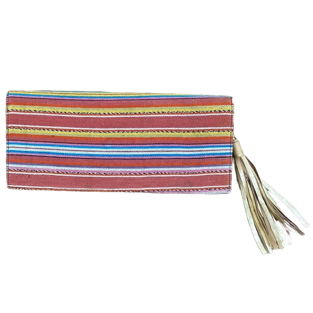 Ronny Kobo Striped Clutch